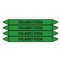 Značení potrubí, chladicí voda